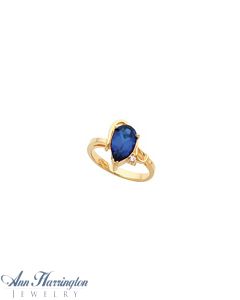 14k Yellow or White Gold Pear Shape Ring Setting