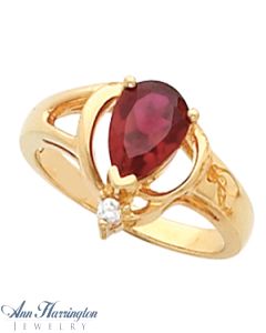 14k Yellow or White Gold 7x5, 8x5 and 9x6 mm Pear Shape Ring Setting