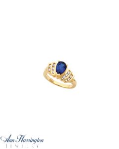 14k Yellow or White Gold Pear Shape Ring Setting