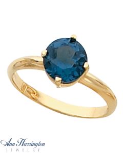 14k Yellow or White Gold 4, 5, 6, 6.5 and 7.5 mm Round Ring Setting