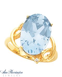 14k Yellow or White Gold 14x10 mm Oval Ring Setting