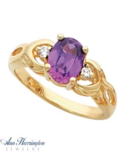 14k Yellow or White Gold 6x4, 7x5, 8x6, 9x7, 10x8 and 12x10 mm Oval Ring Setting