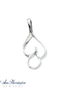 14k White or Yellow Gold 32 x 15 mm Pendant