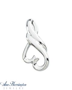 14k White or Yellow Gold 20 x 10 mm Freeform Pendant