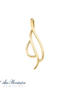 14k Yellow or White Gold Freeform Pendant