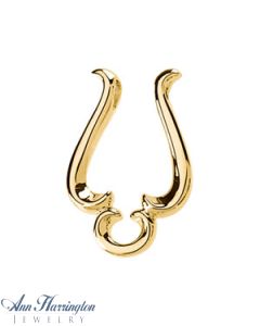 14k Yellow or White Gold 24 x 16 mm Pendant Enhancer