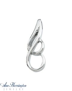 14k White or Yellow Gold 22 x 8 mm Freeform Pendant