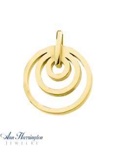 14k Yellow Gold 19 mm Circle Pendant