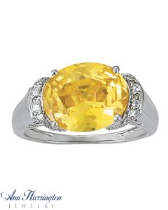 14k White or Yellow Gold 1/20 ct tw Diamond Antique Style Engagementl Ring, 11x9 mm Oval Semi Setting