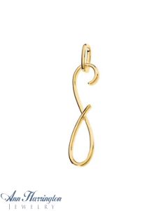 14k Yellow or White Gold 45 x 10 mm Swirl & Curl Pendant