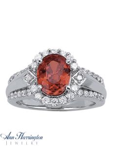 14k White or Yellow Gold 1/2 ct tw Diamond Antiques Style Engagement Ring, 9x7 mm Oval Semi Setting, H3760