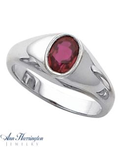 14k White or Yellow Gold 8x6 mm Oval Cut Men's Ring Setting