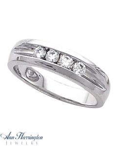 14k Yellow or White Gold 2.9 mm Round Men's Solitaire Ring Setting