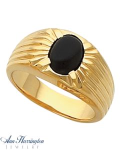 14k Yellow or White Gold 9x7 mm Men's Ring Setting