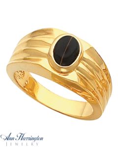 14k Yellow or White Gold 8x6 mm Oval Cut Men's Ring Setting