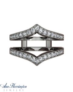 14k White, Yellow Gold or Platinum 1/2 ct tw Diamond Antique Style Ring Guard, A004