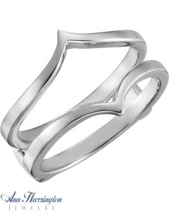 14k White, Yellow, Rose Gold, 18k or Platinum Chevron Ring Guard