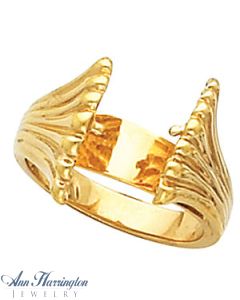 14k Yellow or White Gold Ring Mounting, A0167