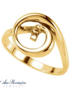 14k Yellow or White Gold Ring Mounting