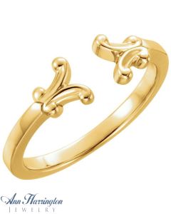14k Yellow or White Gold Scroll Ring Mounting