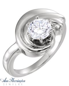 14k White or Yellow Gold Ring 5.8 mm Setting, A0344