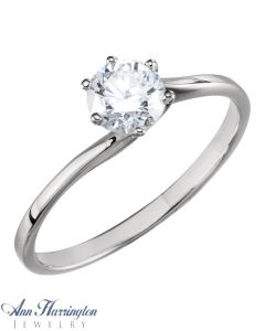 14k White or Yellow Gold Engagement Ring, 3.2-7.4 mm Setting, A0347
