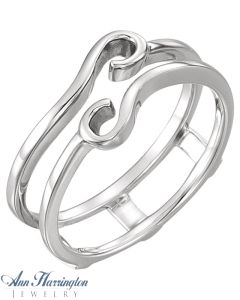 14k White, Yellow Gold or Platinum Ring Guard, A0412