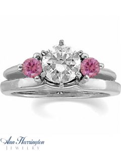 14k White, Yellow Gold or Platinum 1/3 ct tw Pink Diamond Ring Wrap, A052