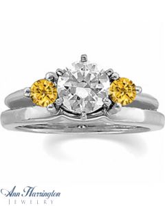 14k White or Yellow Gold 1/3 ct tw Yellow Diamond Ring Wrap, A055
