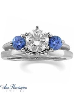 14k White, Yellow Gold or Platinum Genuine Tanzanite Ring Enhancer , A057
