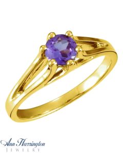 14k Yellow or White Gold 4.1, 5.2, 5.8 and 6.5 mm Round Ring Setting