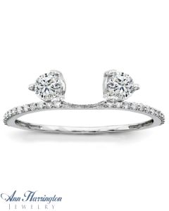 14k White, Yellow Gold or Platinum 5/8 ct tw Diamond Antique Vintage Style Ring Enhancer, A071