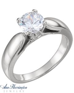 14k White, Yellow or Rose Gold Cathedral Engagement Ring Mounting