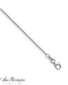 14k White, Yellow or Rose Gold 1.5 mm Solid Cable Chain