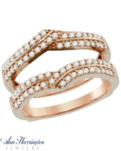 14k Rose Gold 1/2 ct tw Diamond Antique Style Ring Guard, A15419