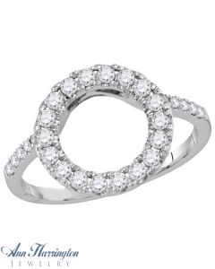 14k White Gold 1/2 ct tw Diamond Halo Ring Enhancer