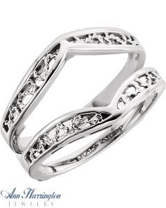 14k White, Yellow Gold, 18k or Platinum Rope Openwork Ring Guard, A1596