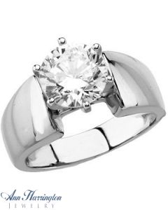 14k White or Yellow Gold Cathedral Engagement Ring Mounting