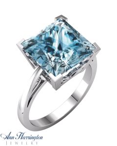 14k White or Yellow Gold 10x10 mm Princess or Square Cut Ring Setting, A20989