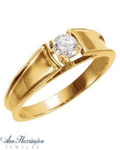 14k Yellow or White Gold Cathedral Engagement Ring Mounting