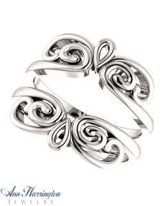 14k White, Yellow, Rose Gold or Platinum Filigree Ring Guard, Ring Guards, Ring Enhancer, Ring Enhancers, A22761