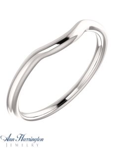 14k White, Yellow, Rose Gold or Platinum Contour Wedding Band