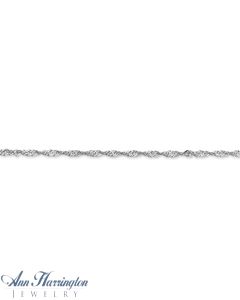 14k White or Yellow Gold 1.7 mm Singapore Chain