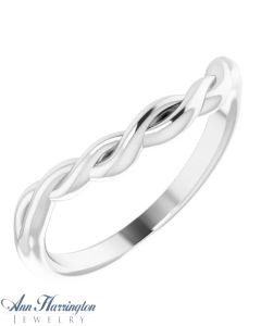 14k White, Yellow, Rose Gold or Platinum Contour Wedding Band