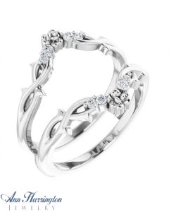 14k White, Yellow or Rose Gold .08 ct tw Ring Guard