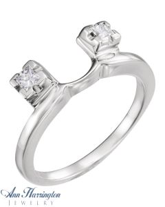 14k White or Yellow Gold 1/5 ct tw Princess Cut Diamond Ring Wrap