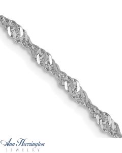 14k White or Yellow Gold 2 mm Singapore Chain