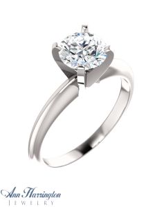 14k White, Yellow, Rose or 2-Tone Gold Comfort Fit 4-Prong 4.1 to 8.6 mm (for .25 to 2 ct) Round Tiffany Ring Setting