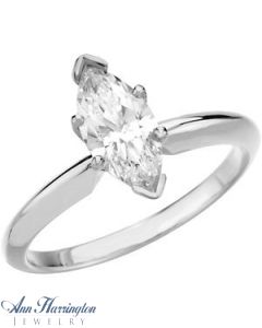 14k White or Yellow Gold Comfort Fit Tiffany Marquise Ring 8x4-12x6 mm Setting, A70545