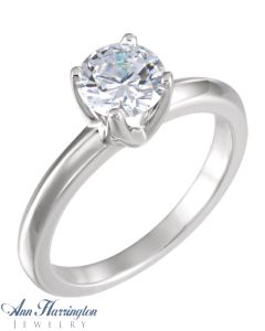 14k White Gold 4-Prong Solstice Solitaire Ring 5.2-9.4 mm Setting